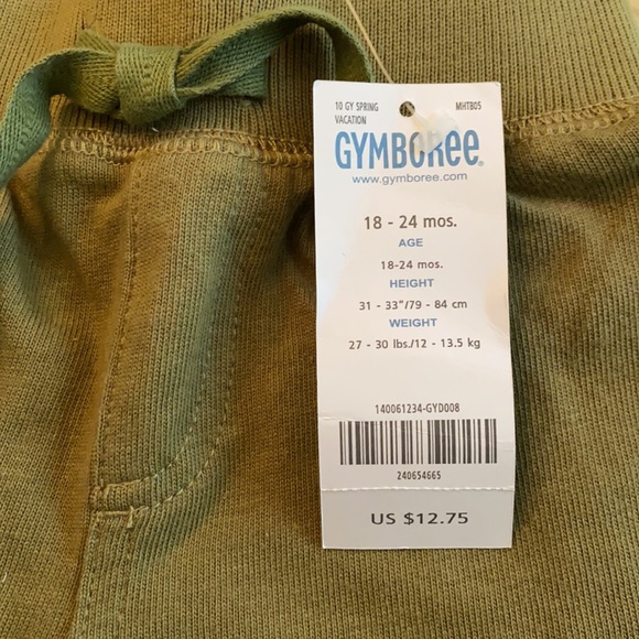 NWT Gymboree boys 12-24M olive green short set - Picture 7 of 7